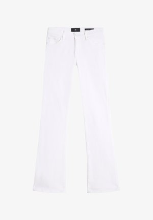 Witte wijde spijkerbroek gemaakt van denim, met een klassiek ontwerp met vijf zakken, riemlussen en een strakke, ongekunstelde afwerking.