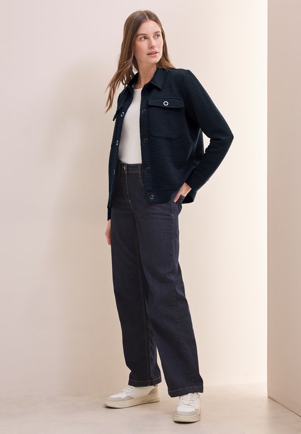 MIT STRUKTUR - Übergangsjacke - blau