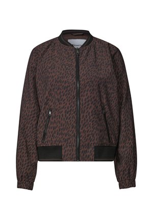 Street One, SATIN-BLOUSON MIT ZIPPER UND LEO-PRINT - Blouson Bomber - molten earth