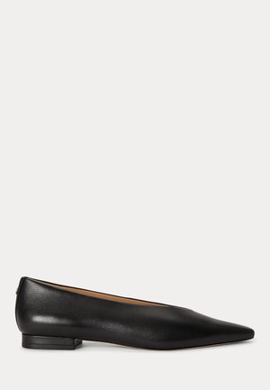 Lauren Ralph Lauren, AUDRI NAPPA LEATHER BALLET FLAT - Ballerinasko - black