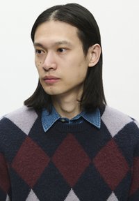 DOUBLE A BY W.W. JAN CREW NECK - Jersey de punto - decadent gray check