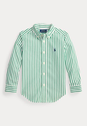 STRIPED COTTON POPLIN SHIRT  2-7Y - Ing - cruise green/white