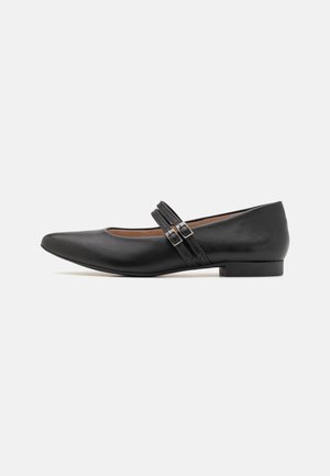 Ankle strap ballet pumps - schwarz