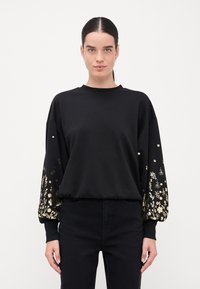 ONLY Tall ONLBROOKE FOIL O NECK - Φούτερ - black/gold-colored