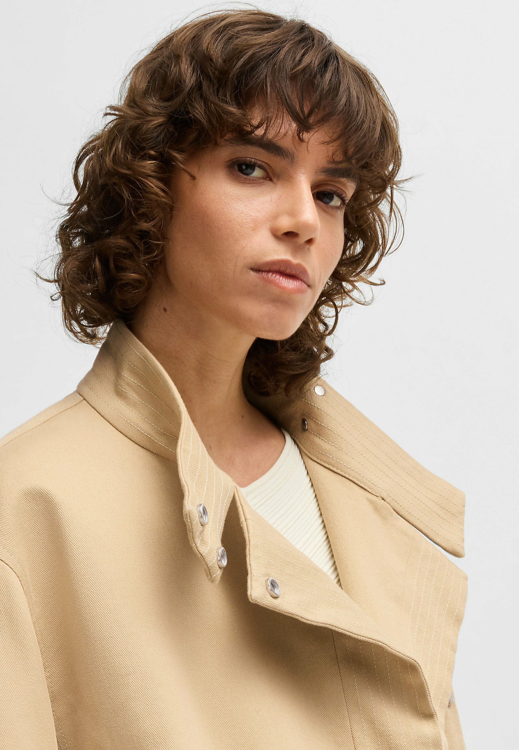 digne summer jacket cream 美品 digne summer jacket cream ノーカラー 2024ss digne summer