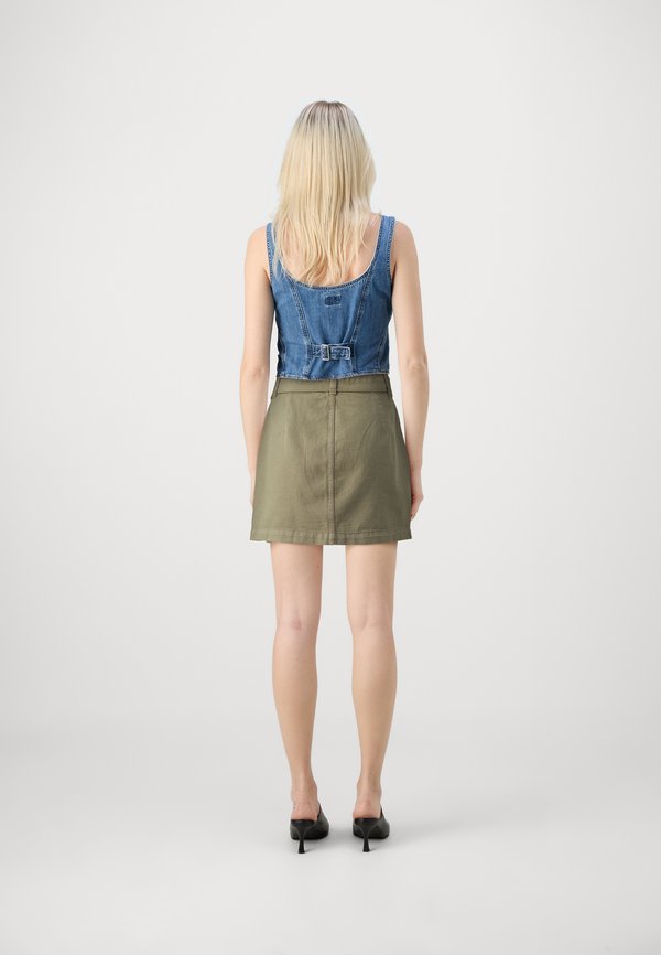 HW BELT WRAP PNT - Mini skirt - aloe2