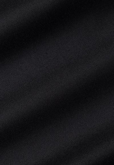 Black fabric with a smooth texture and subtle sheen, featuring a diagonal ribbed pattern. No visible embellishments or hardware.