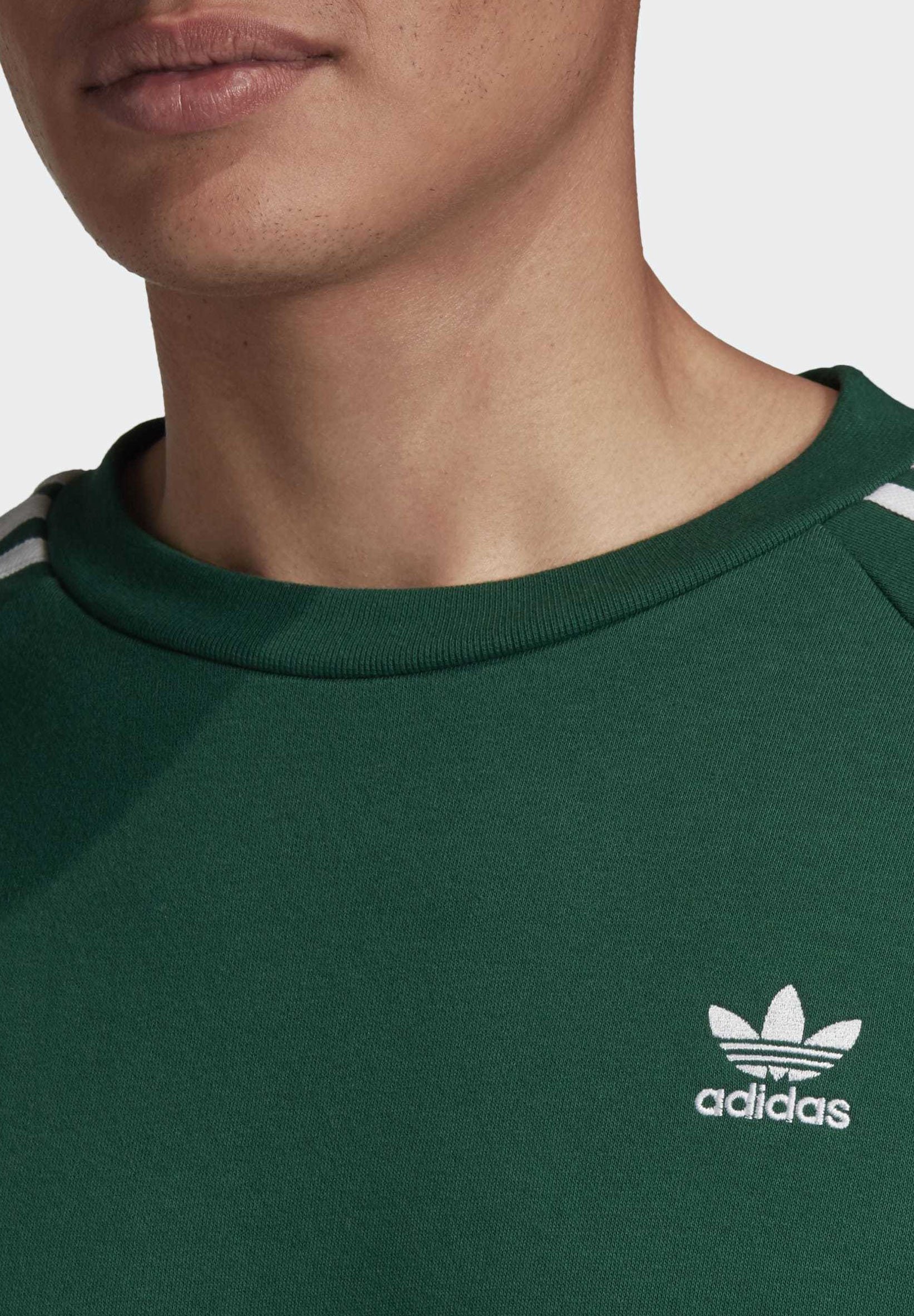 adidas Originals 3 STRIPES CREWNECK SWEATSHIRT Sweatshirt adidas Performance Sweatshirt green Zalando.at