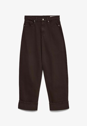Vero Moda, JEANS VMFONDA MID RISE BARREL FIT JEANS - Wide Leg - chocolate torte