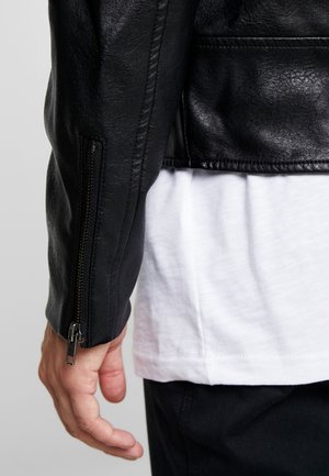 Veste en similicuir - black