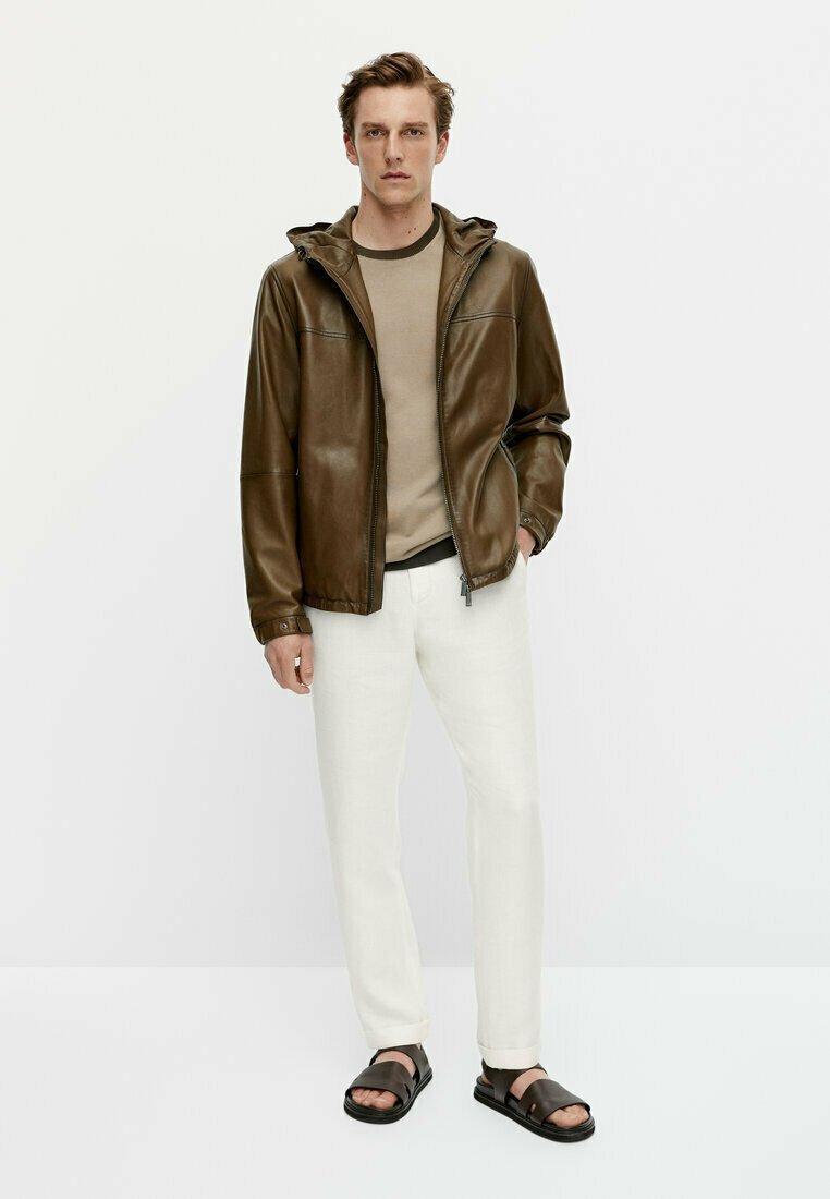 Herren Leichte Jacken | Massimo Dutti Lederjacke brown/braun - JQ14803 Herren Leichte Jacken | Massimo Dutti Lederjacke brown/braun - JQ14803