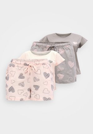 HEARTS SHORTY 2 PACK - Pyjama - rose/grey heather