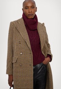 Lauren Ralph Lauren DOUBLE BREASTED HOUNDSTOOTH COAT - Palton clasic - brown/tan