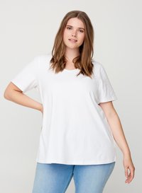 Zizzi - Basic T-shirt - white Thumbnail Image 1