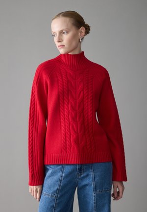Strickpullover - red