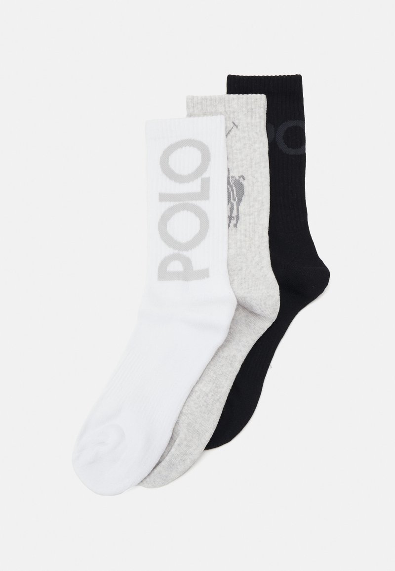 Polo Ralph Lauren TONAL CREW SOCK 3 PACK - Sokker - white/mottled light grey/black