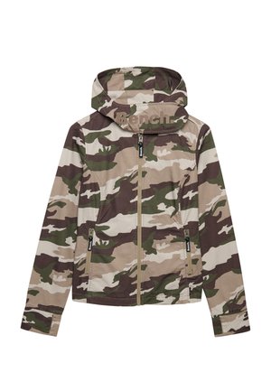 Bench, BENCH X SUPERDRY &AMP; CO BENCH HOODED FUNNEL NECK RIPSTOP JACKET - Chaqueta de entretiempo - bench camo  dune
