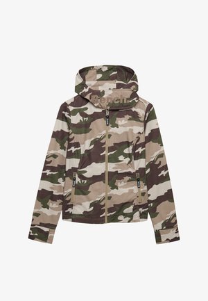 Bench, BENCH X SUPERDRY & CO BENCH HOODED FUNNEL NECK RIPSTOP JACKET - Chaqueta de entretiempo - bench camo dune