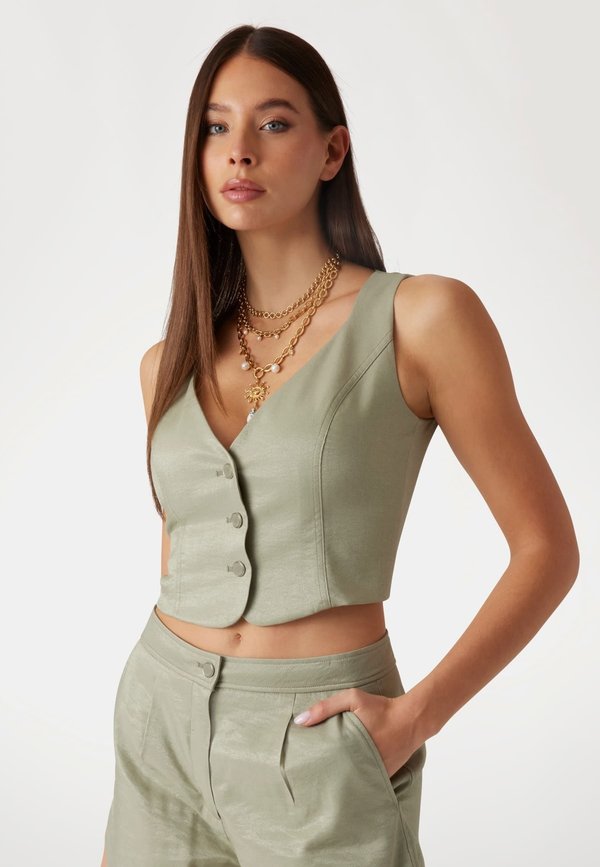 FIGURBETONTE - Weste - grün