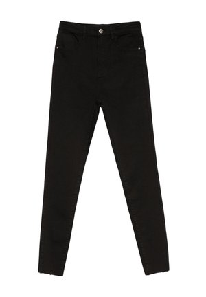 Stradivarius, COLOURED SUPER HIGH WAIST JEANS - Jeans Skinny Fit - black
