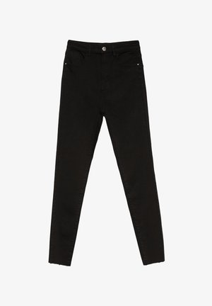 Stradivarius, COLOURED SUPER HIGH WAIST JEANS - Jeans Skinny Fit - black