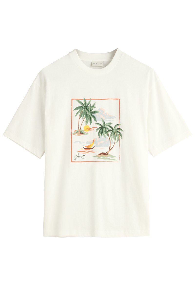 Gant T-shirt print crème