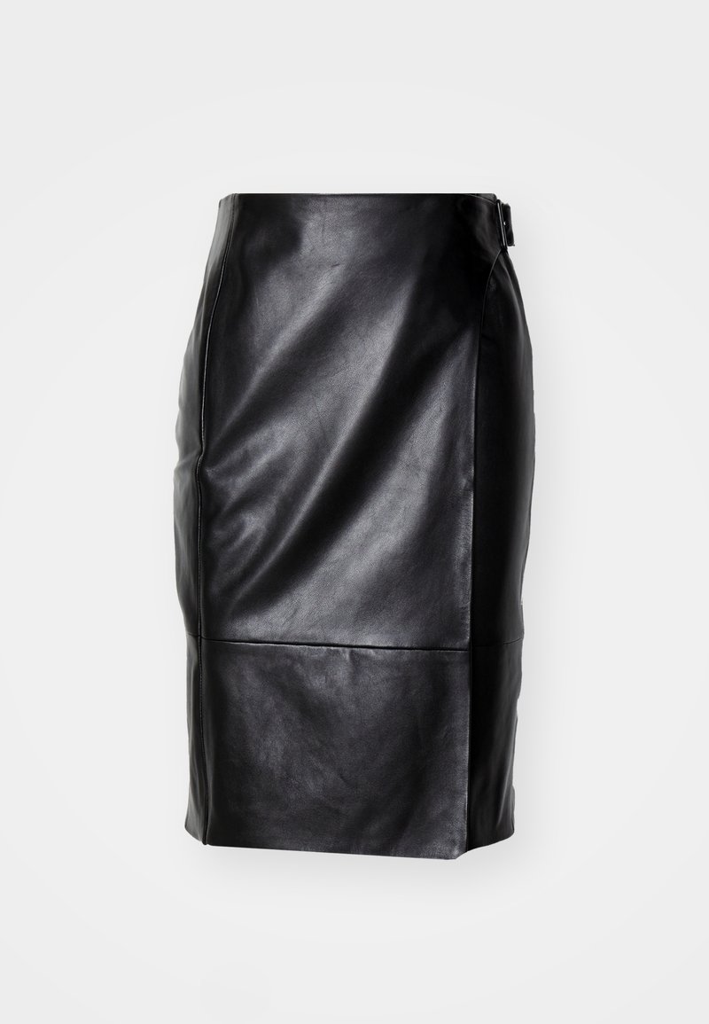 Boss Leren rok zwart Boss Leren rok zwart