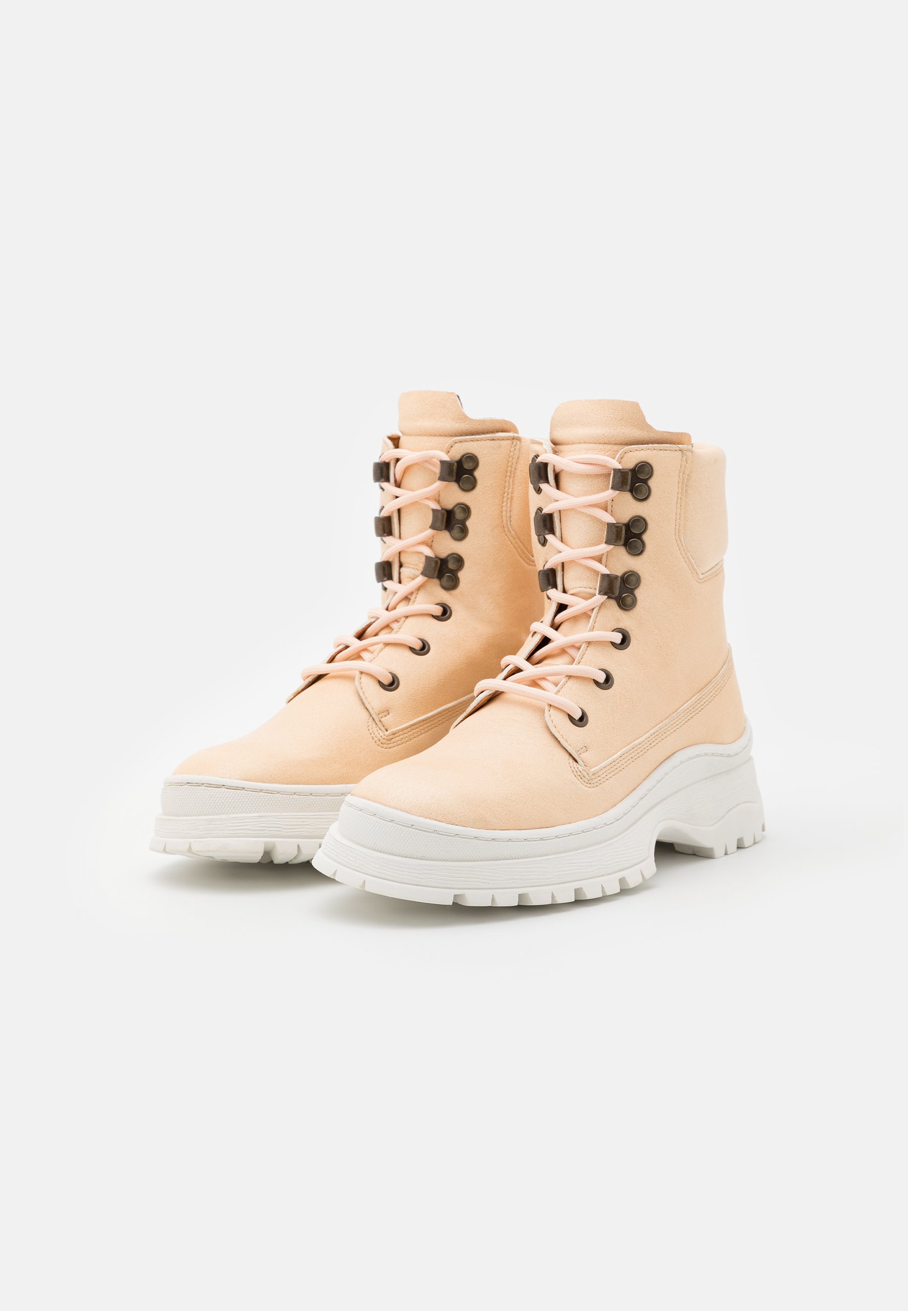 Bisgaard WOMEN'S PROJECT ELIZABETH - Enkellaarsjes met plateauzool -  creme/Beige - Zalando.nl