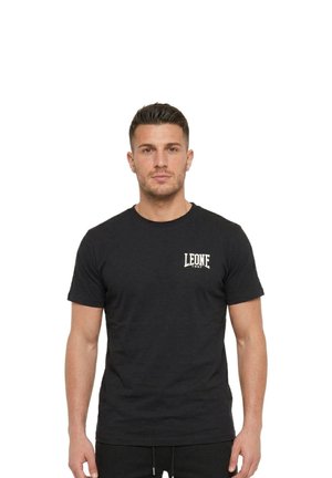 LEONE 1947, MAN T-SHIRT SHORT SLEEVES ICONIC VINTAGE SMALL LOG - T-shirt imprimé - black