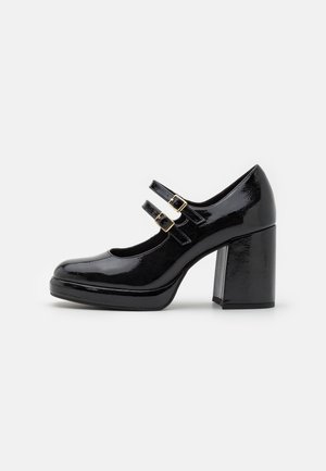 Højhælede pumps - black