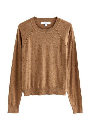 REGULAR FIT - SOFT TOUCH CREW NECK  - Striktrøje - camel brown neppy