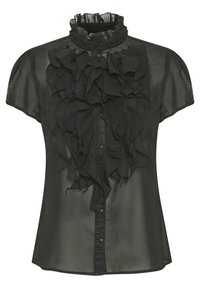 LILJA SS - Bluza z gumbi - black