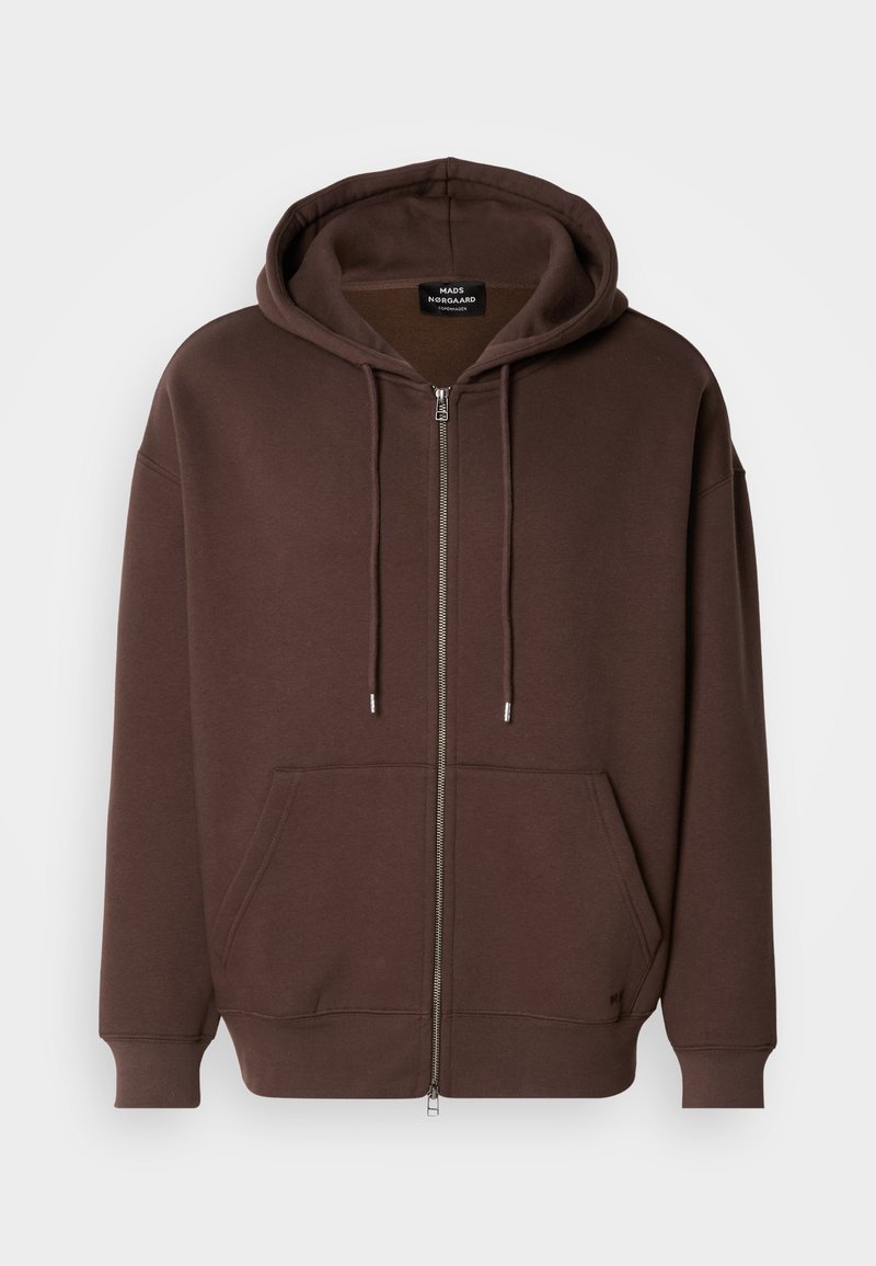 Mads Nørgaard Sweater met rits bruin Mads Nørgaard Sweater met rits bruin