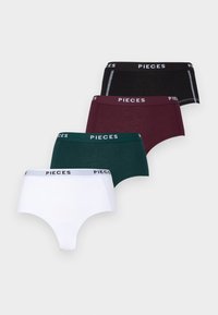 PIECES Boxer Shorts PCLOGO – Confezione Da 4 – Mutande Donna In Cotone Biologico E Elastan - 3