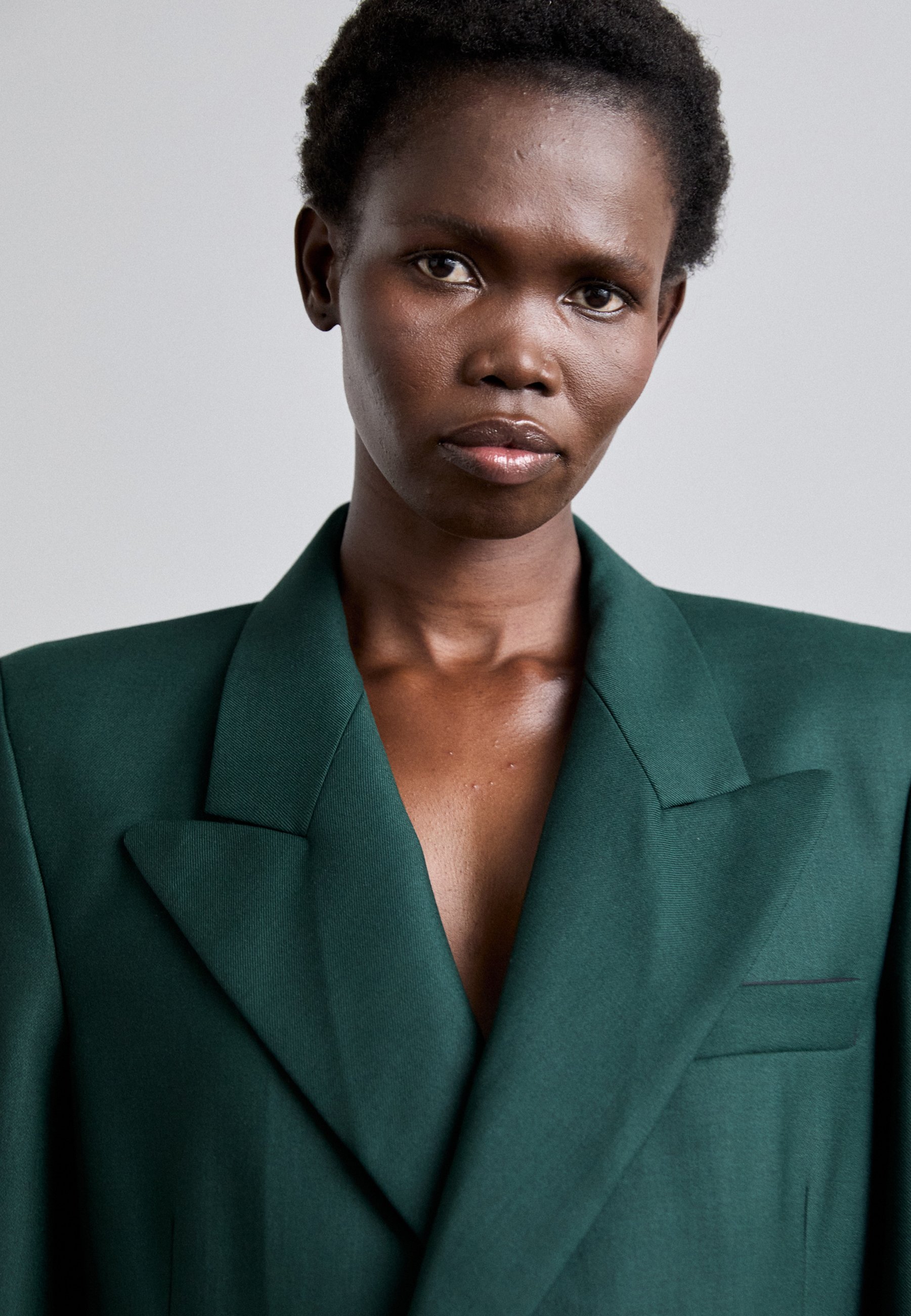 Victoria Beckham POINTED SHOULDER JACKET - Blazer - seaweed