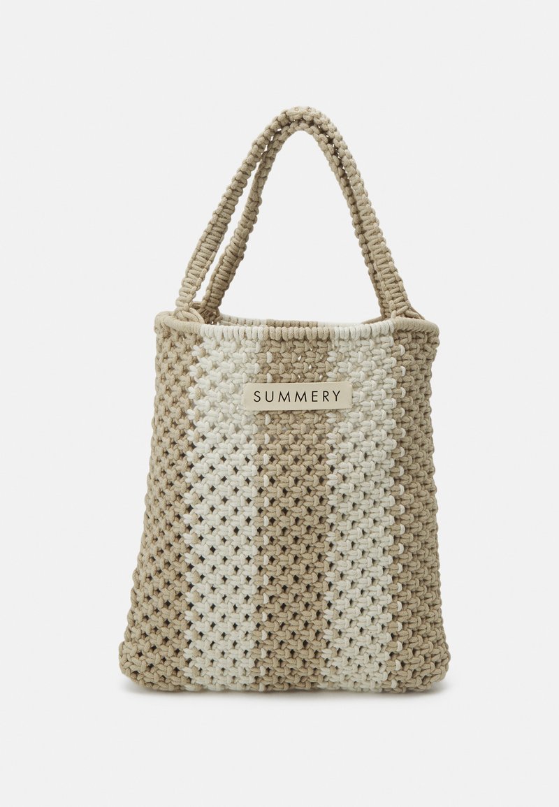 SUMMERY Copenhagen JOJO TOTE BAG Shopping bag beige/white/beige