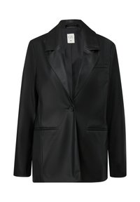 Imitatieleren jas - schwarz