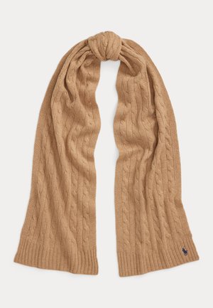 Polo Ralph Lauren, CABLE-KNIT WOOL-CASHMERE SCARF - Sjal / Tørklæder - camel