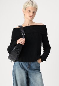 ONLY ONLMELTON LIFE OFF SHOULDER - Džemperis - black