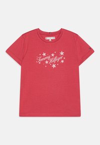 Tommy Hilfiger - SCRIPT GLITTER TEE - Print T-shirt - heritage pink Thumbnail Image 1