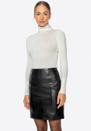 Leren rok - black