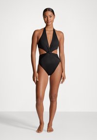 Lauren Ralph Lauren CUTOUT TWIST HALTER 1PC - Maudymosi kostiumėlis - black