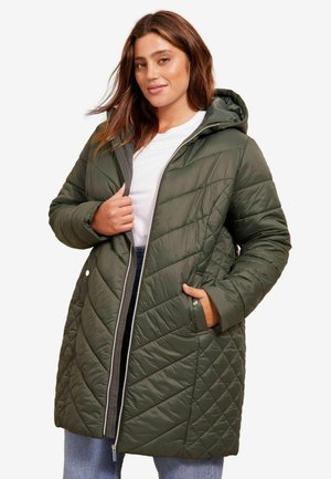 Friends Like These CURVE LONGLINE  REGULAR FIT - Zimní kabát - khaki green