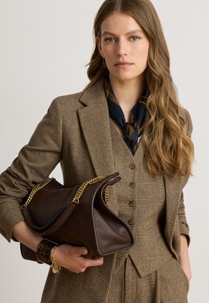 Lauren Ralph Lauren, PEBBLED LEATHER LARGE BRADLEY TOTE BAG - Τσάντα Tote - chestnut brown