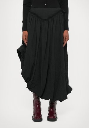 BRONTE CRUSH PINSTRIPE PUFF SKIRT - A-Linien-Rock - black
