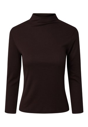 Pieces, TOP PCALLY 3/4 HIGH NECK - T-shirt à manches longues - chocolate plum