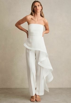 Reiss REGULAR FIT WIDE-LEG - RHIANNON RUFFLE - Jumpsuit - ivory