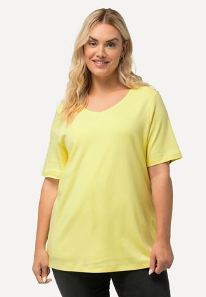 RONDE HALS - T-paita - lemon yellow