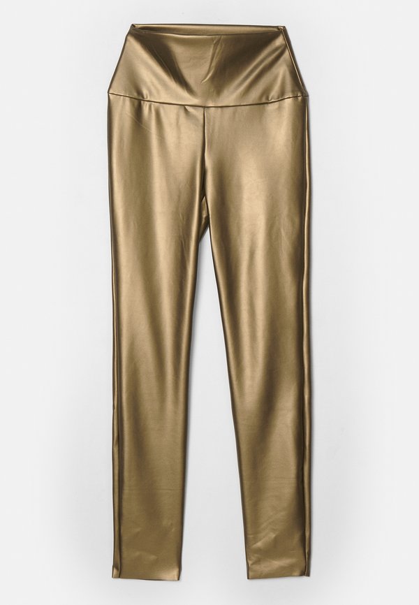 LONG - Leggings - Trousers - metallic bronze2