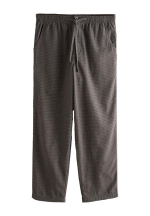 Next, EDIT BAGGY FIT RICH CHECKERED WITH ELASTICATED WAIST   - Nohavice - brown